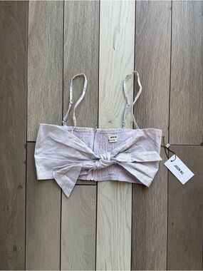 Jason Wu Pale Purple Tie-Front Bandeauu Bralette